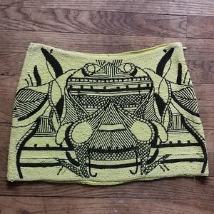 Custom Beaded Low Rise Mini Skirt 4 Small